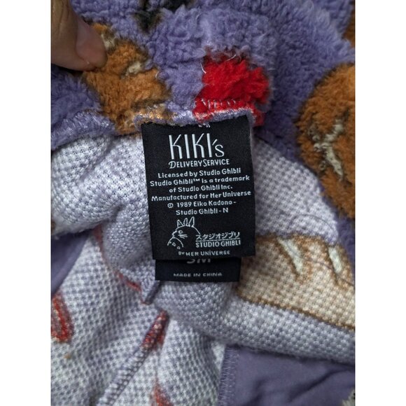Kikis Delivery Service Jiji Sherpa Lounge Shorts Size S Studio Ghibli Anime Y2K - Picture 6 of 9